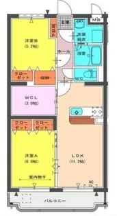 ラヴィベール竹田【4階】の間取り