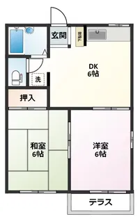 タウニィ緑ヶ丘【1階】の間取り