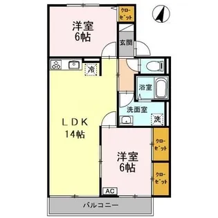 ウィステリア II【1階】の間取り