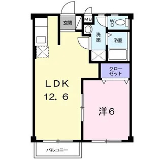 レインボータウンA【2階】の間取り