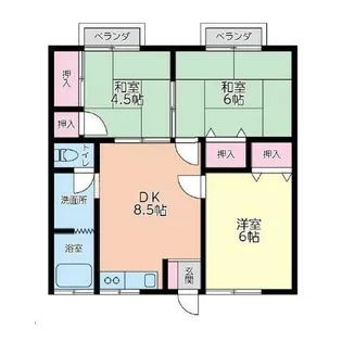 神奈川県厚木市中荻野【アパート】の間取り