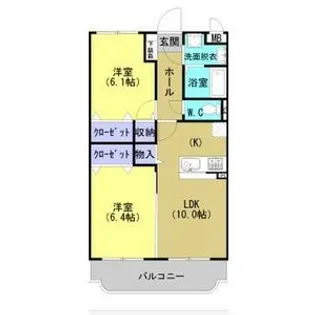 ユーミーおおひら【3階】の間取り