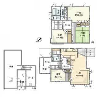 神奈川県鎌倉市津西1【一戸建】の間取り