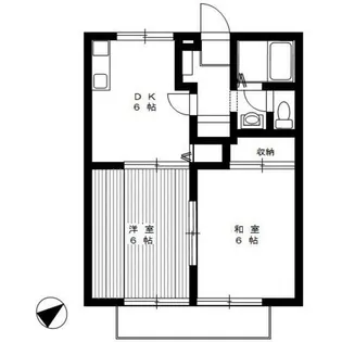 ディアコート大蔵【1階】の間取り