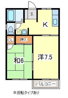 2Kの間取り画像