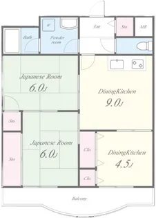 大阪府東大阪市箕輪2【マンション】の間取り