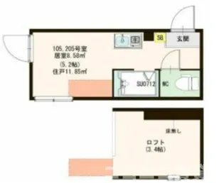 東京都杉並区下高井戸1【アパート】の間取り