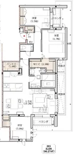 COCOON覚王山【2階】の間取り