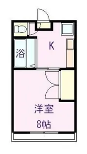 ワンルームラブリー【1階】の間取り