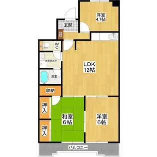 スカイハイツ川口(管理物件用)【7階】の間取り