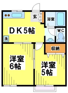 東京都調布市深大寺東町8【アパート】の間取り