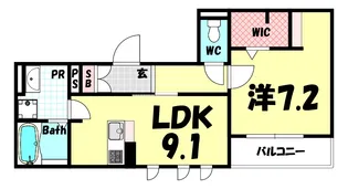 エルフォルク新神戸【3階】の間取り