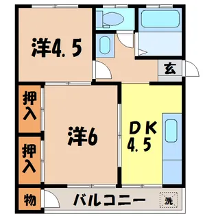 フジハイツ【1階】の間取り
