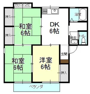 グランディール西松原【2階】の間取り