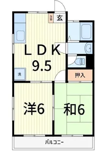 ハイツ田中I【3階】の間取り
