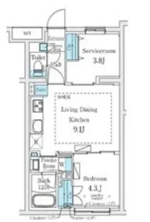 東京都中野区南台5【マンション】の間取り