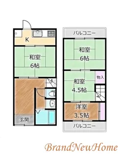 大阪府堺市西区浜寺石津町西4【一戸建】の間取り
