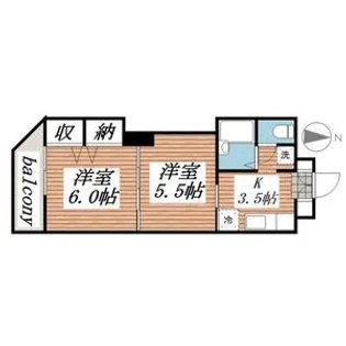 リッツコート宮町【3階】の間取り