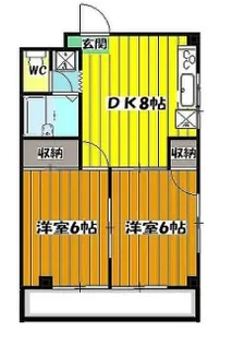 パルハウス日之出【1階】の間取り