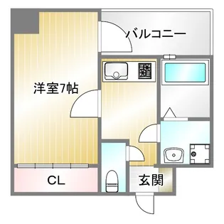 プロシード神戸元町【10階】の間取り