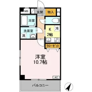 1Kの間取り画像