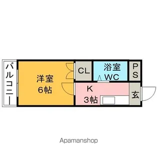 コーポ渕上【3階】の間取り