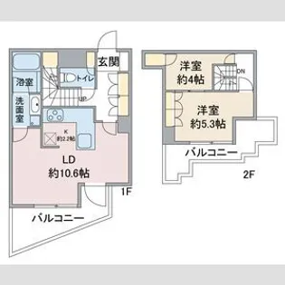 ユニーブル島津山【9階】の間取り