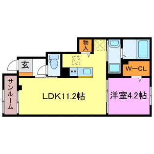グランドハイツ水戸【1階】の間取り