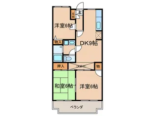 グリーンサム壱番館【5階】の間取り