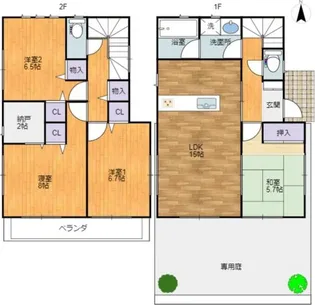群馬県太田市下浜田町【一戸建】の間取り