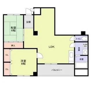 大阪府大阪市住吉区山之内4【マンション】の間取り