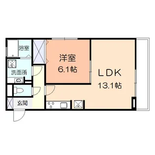 1LDKの間取り画像