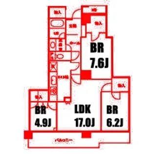 ニューシティ東戸塚タワーズシティファースト【21階】の間取り