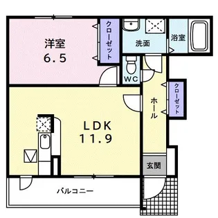 ブルーム ガーデン【1階】の間取り