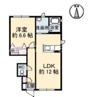 メゾンポポラートII【1階】の間取り