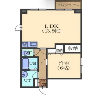 ロイヤルシティ参番館 若松町【5階】の間取り