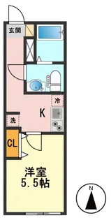 東京都江戸川区東小岩4【アパート】の間取り