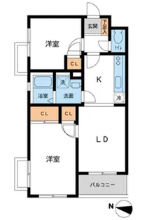 東京都目黒区大岡山1【マンション】の間取り