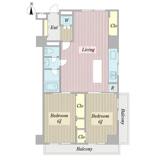 リバーサイドマンション綱島【5階】の間取り