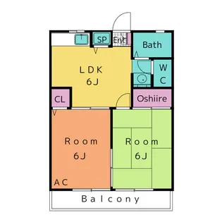 アベニュー参番館【2階】の間取り