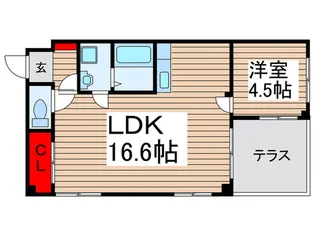 フローレンス新松戸【1階】の間取り