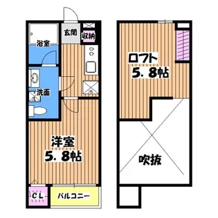 パルク八王子【2階】の間取り