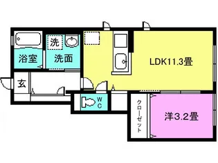 ピアッツァヒルズ【1階】の間取り