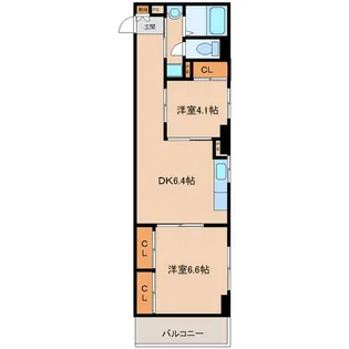 横浜橋通レジデンス【3階】の間取り