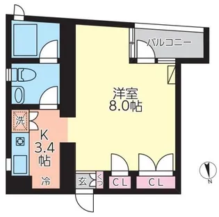 アッパルタメントベラヴィスタ【3階】の間取り