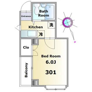 メゾンマイネ【3階】の間取り