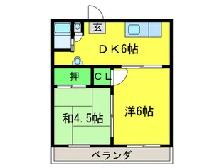 坂口ハイツ【1階】の間取り