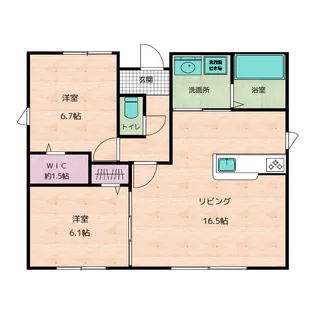愛知県尾張旭市西大道町六兵衛前【一戸建】の間取り