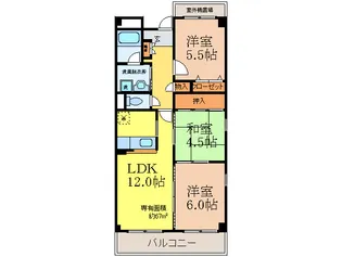 グレ-ス若園【2階】の間取り