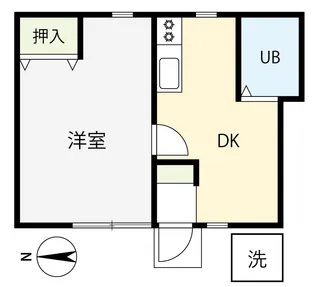 ハウス田中【1階】の間取り